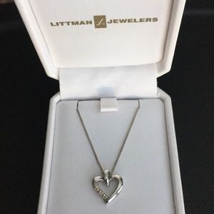 Littman Jewelers white gold heart necklace